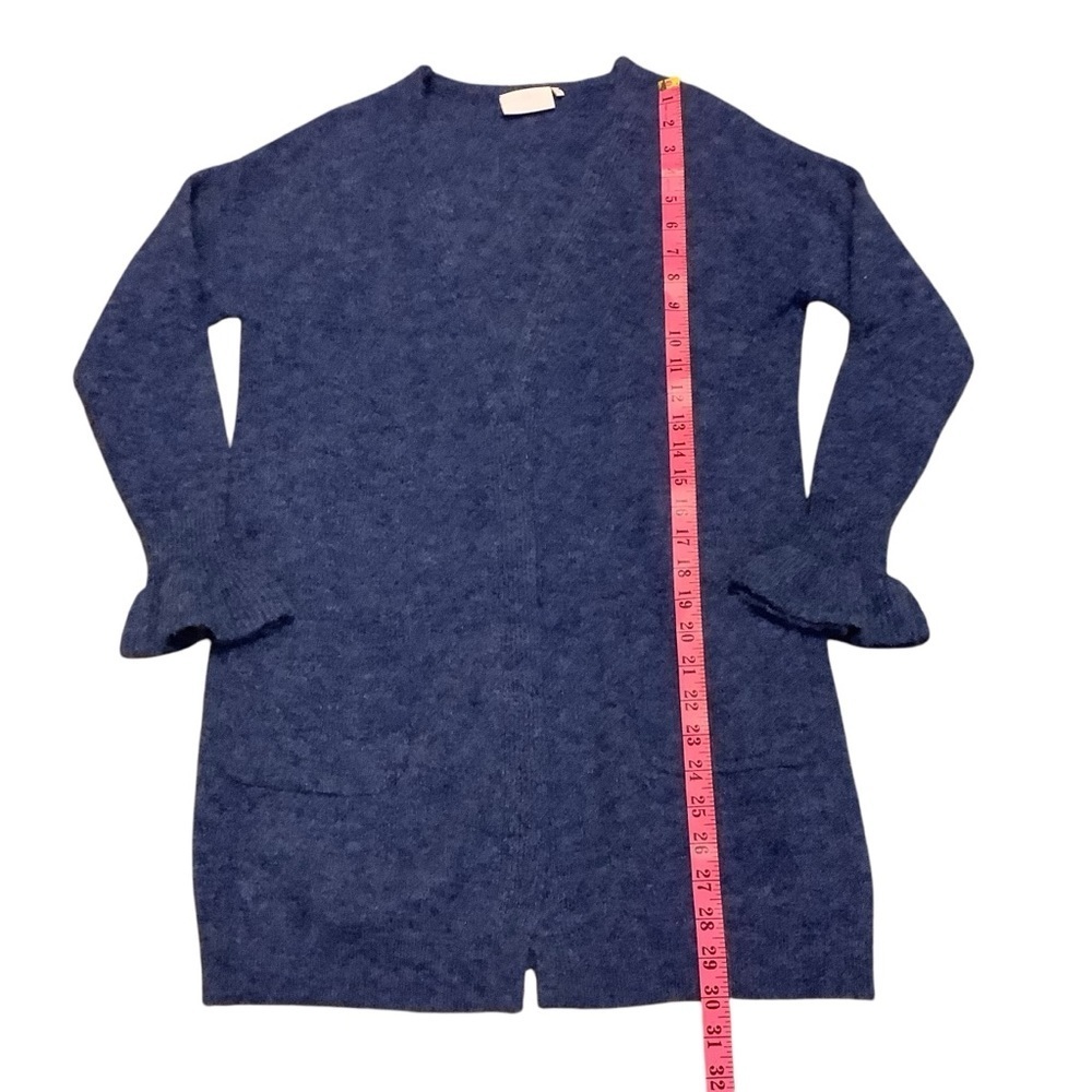 KAFFE HELLEN AYA BLUE WOOL/ MOHAIR BLEND LONG SLEEVE OPEN CARDIGAN/ Size S - Picture 10 of 12